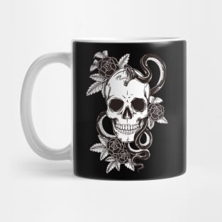 Scull Roses and Snake Mug